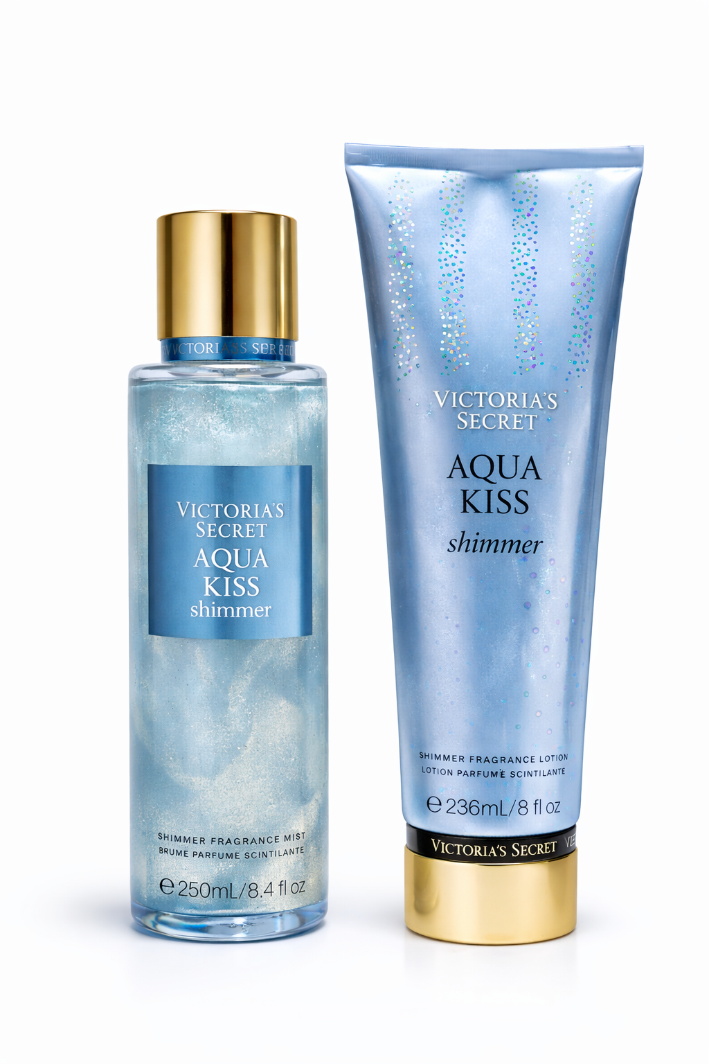 💦✨ Victoria’s Secret Aqua Kiss Shimmer (Body Mist + Crema Corporal)