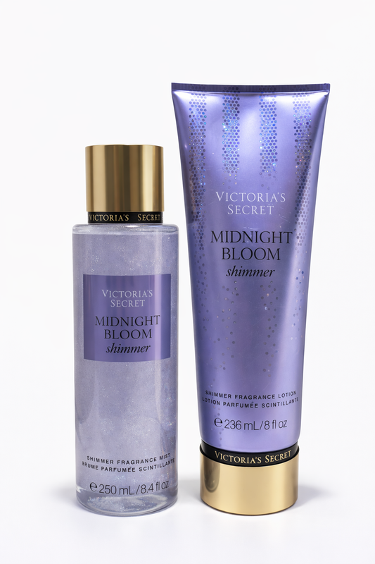 ✨ Set Victoria’s Secret Midnight Bloom Shimmer (Crema + Body Mist)